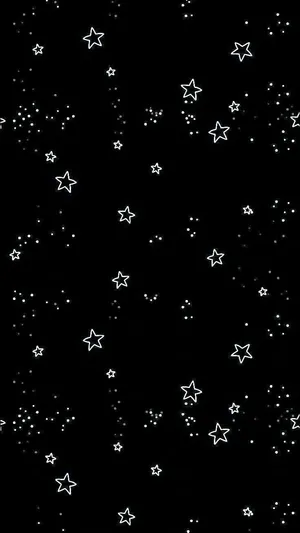 Aesthetic White And Black Iphone Stars In Sky Wallpaper