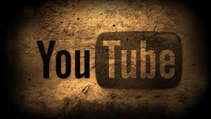 Aesthetic Youtube Sepia Logo Wallpaper