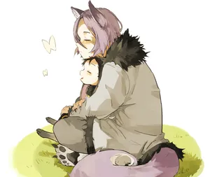 Affectionate_ Anime_ Characters_ Embrace Wallpaper