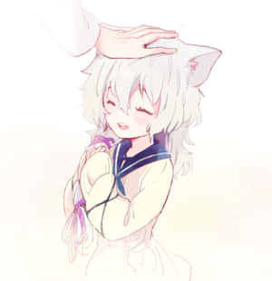Affectionate Head Pat Anime Character Wallpaper