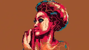 African Afro Girl Art Wallpaper