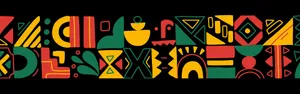 African Inspired Pattern Banner Wallpaper