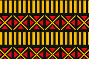 African Print Geometric Pattern Wallpaper