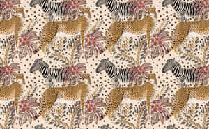 African Safari Print Fabric Pattern Wallpaper