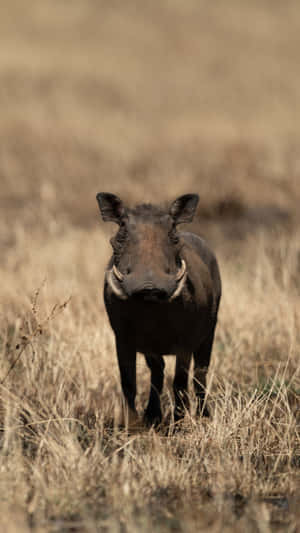 African Warthogin Grassland.jpg Wallpaper