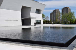 Aga Khan Museum Exterior Reflection Pool Wallpaper