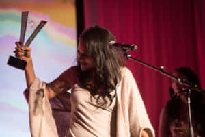 Agam Darshi Portraying A Powerful Demeanor Wallpaper