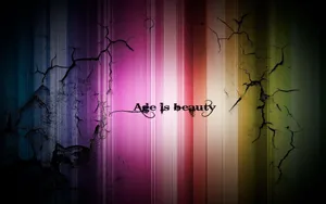 Age Is Beauty Colorful Cracked Wall Wallpaper