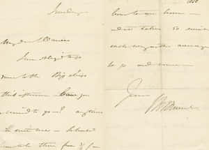 Aged Illegible Letter Wallpaper