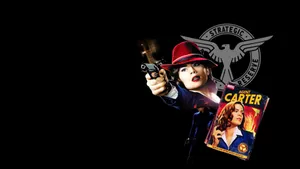 Agent Peggy Carter Standing In Front Of The Paris Skyline Wallpaper