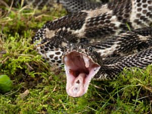 Aggressive Rattlesnake Display Wallpaper