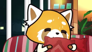 Aggretsuko Sweating Poster Wallpaper