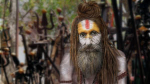 Aghori Ascetic Portrait Wallpaper