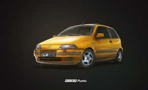 Agile Fiat Grande Punto Cruising Along The Highway Wallpaper