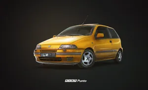 Agile Fiat Grande Punto Cruising Along The Highway Wallpaper