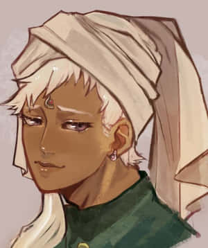 Agni From Black Butler Standing Strong In Front Of A Vibrant Background Wallpaper