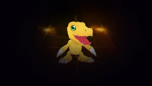 Agumon Digital Monster Spotlight Wallpaper