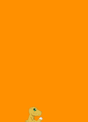 Agumon Orange Background Wallpaper