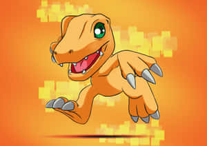 Agumon Roaring: Digital Monster In Full Force Wallpaper