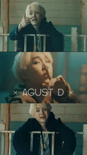 Agust D In A Powerful Pose Wallpaper