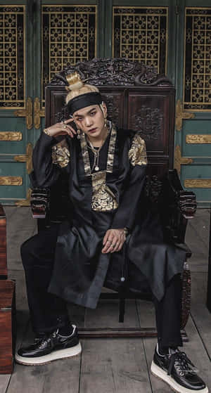 Agust D In Powerful Performance, Showcasing His Iconic Style Wallpaper