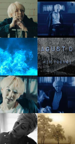Agust D Strikes A Pose During A Photoshoot Wallpaper