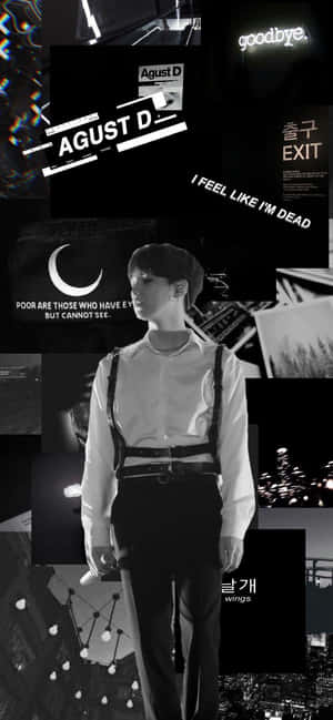 Agust D Strikes A Pose During A Photoshoot. Wallpaper