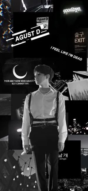 Agust D Strikes A Pose During A Photoshoot. Wallpaper