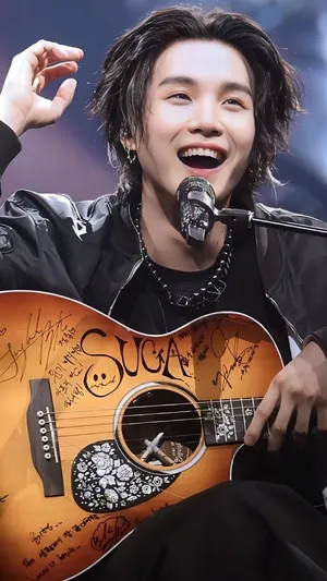 Agust D - The Fierce And Powerful Rapper Dominating The Stage Wallpaper