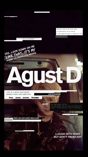 Agust D With Intense Gaze And Urban Background Wallpaper