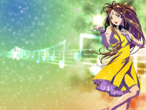 Ah My Goddess Music Art Wallpaper