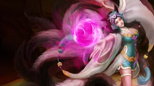 Ahri Pink Sphere Wallpaper