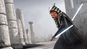 Ahsoka_ Tano_ Lightsaber_ Duel_ Ultra_ Wide Wallpaper