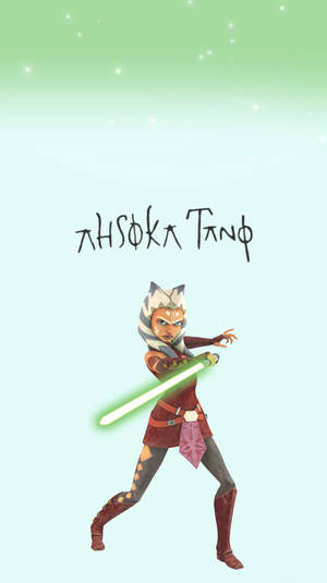 Ahsoka Tano Weilding A Lightsaber Wallpaper