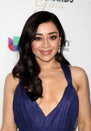 Aimee Garcia Posing Elegantly In A Stylish Outfit Wallpaper