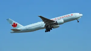 Air Canada Airship In The Blue Sky Wallpaper
