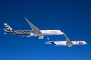 Airbus A350 In Flight Demonstration Wallpaper