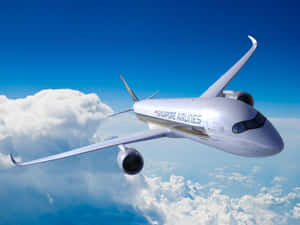 Airbus A350 Singapore Airlines Midflight Wallpaper