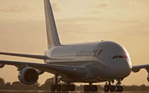 Airbus A380 Air France Sunset Silhouette Wallpaper