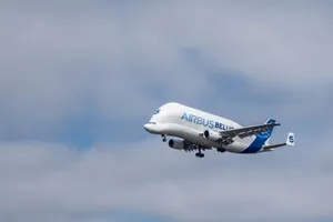Airbus Beluga In Flight Wallpaper