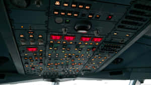 Aircraft Cockpit Overhead Panel Wallpaper