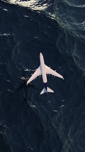 Aircraft_ Over_ Ocean_ View_from_ Above Wallpaper