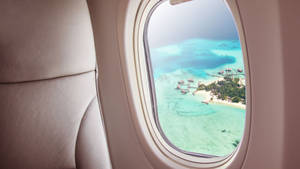 Airplane Window Travel Cool Island Wallpaper