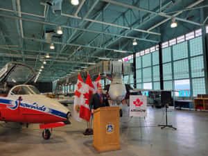 Airshow Press Conferenceat Hangar Wallpaper