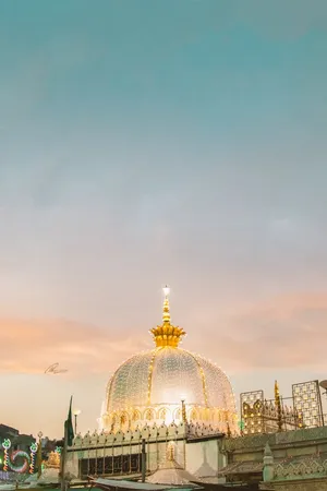 Ajmer Shrine Pastel Blue Sky Wallpaper