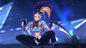 Akali Leagueof Legends Night Stage Wallpaper