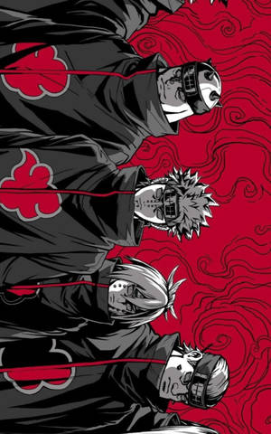 Akatsuki Ninjas Portrait Phone Screen Wallpaper