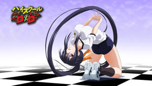 Akeno Himejima's Beauty Captivates In Highschool Dxd Wallpaper