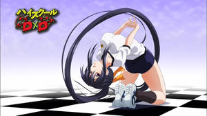 Akeno Himejima Stretching High School Dxd Wallpaper