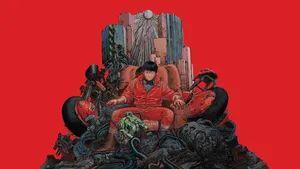 Akira Red Throne Artwork Wallpaper